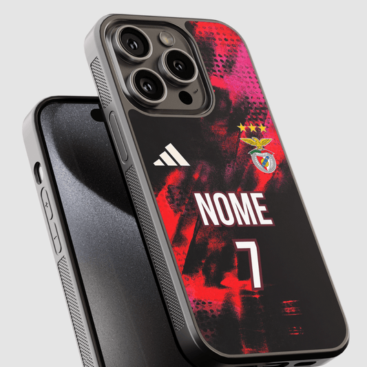Capa de telemóvel personalizada CASE IT UP com nome e número, terceiro equipamento do Benfica 2026/2027
