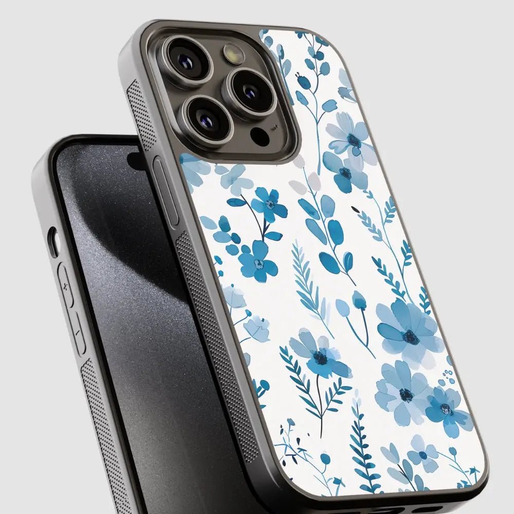 Capa CASE IT UP com padrão floral azul, vista adicional
