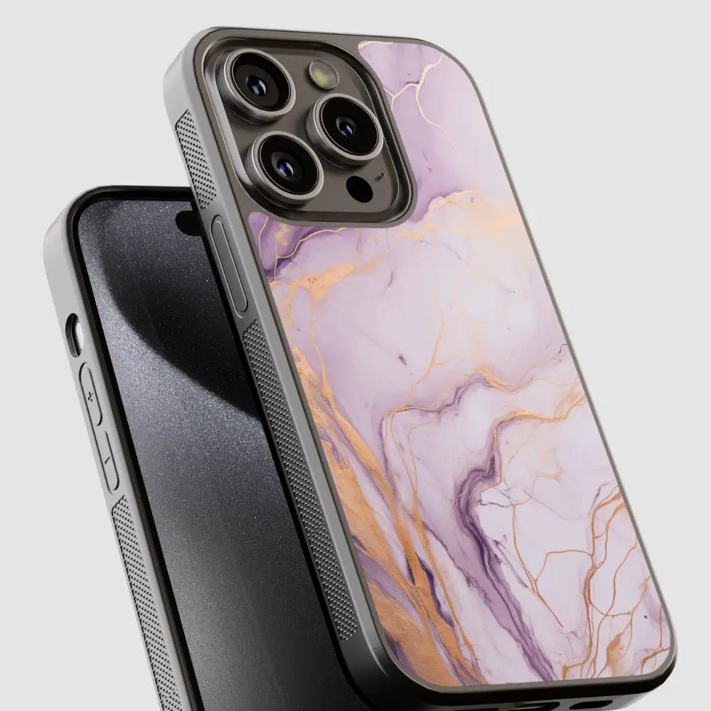 Capa de telemóvel CASE IT UP, design Roxo Dourado