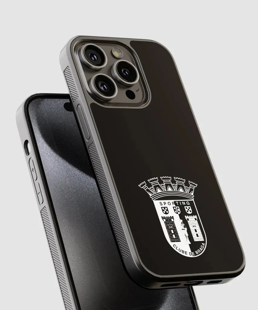 Clubes de Futebol Portugueses - Braga / Preto & Branco - CASE IT UP